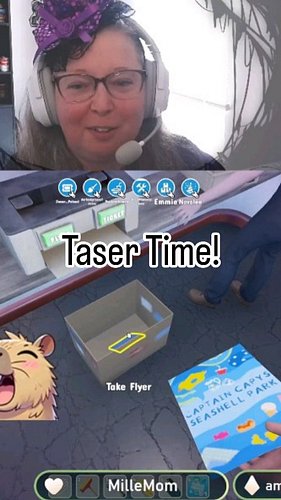 I finally got to use the Taser for the first time and I fell in love...lol 
#WaterparkSimulator #funny #Twitch #clips #reelin...