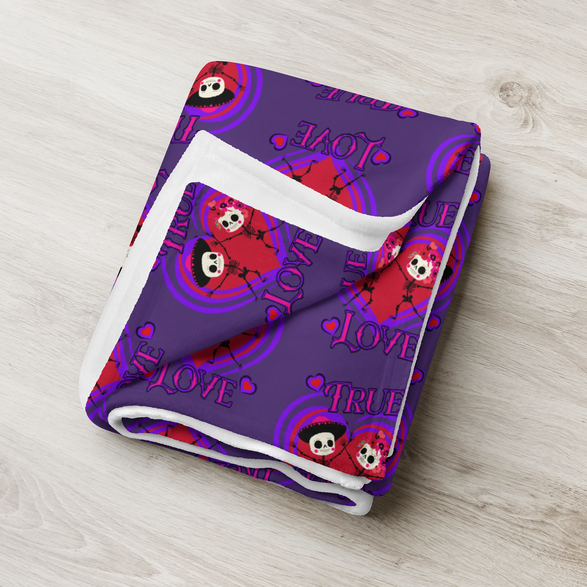 True Love Cute Skull Couple Blanket product image (4)
