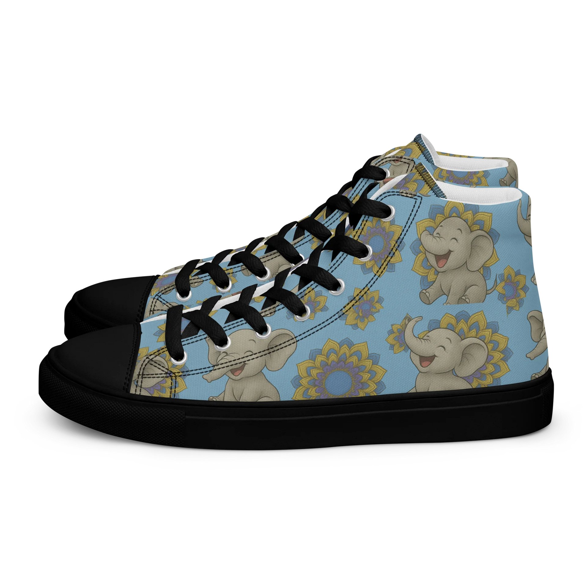Cheerful Elephant Bliss High Tops product image (1)