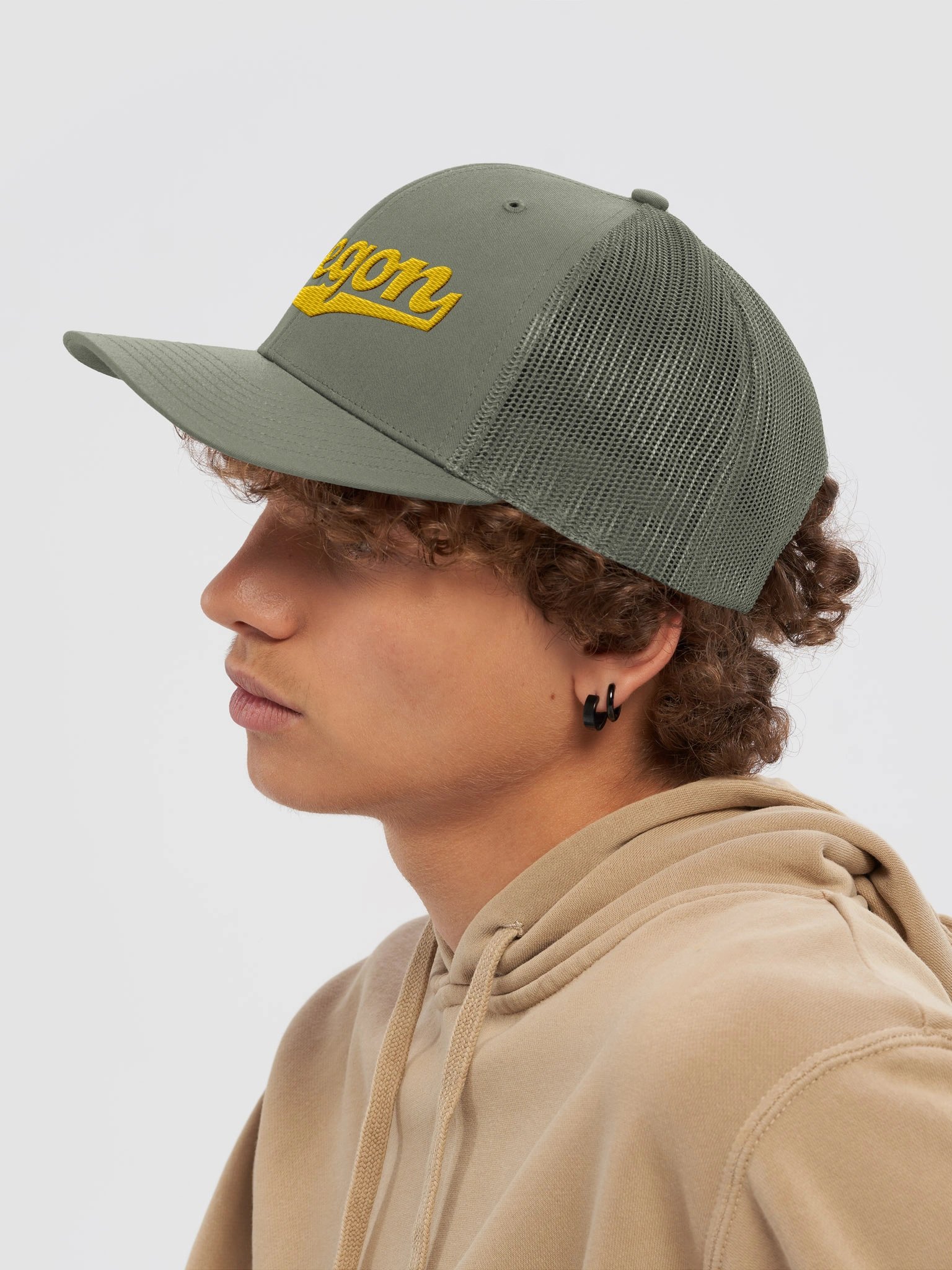 Oregon Embroidered Trucker Hat | Premium Mesh Snapback product image (43)