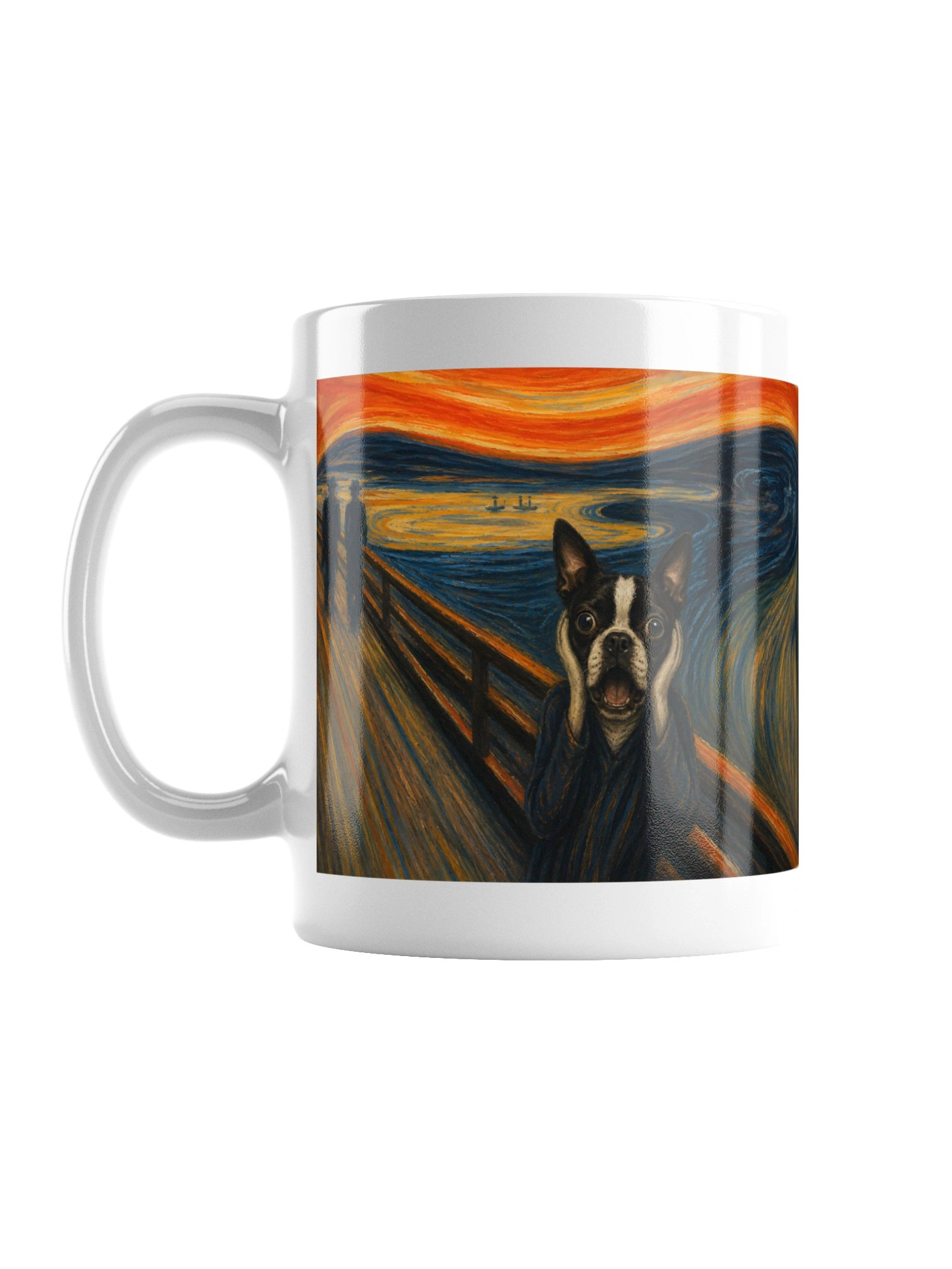 Boston Terrier The Scream Mug product image (1)