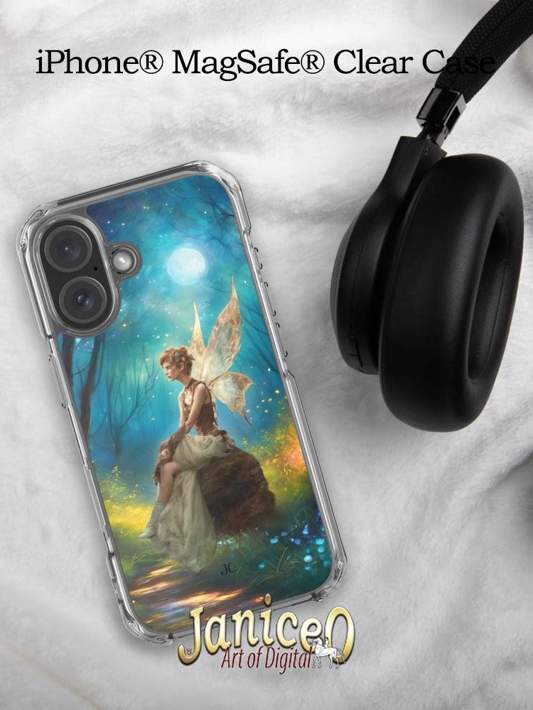 Moonlit Fairy Enchantment iPhone® MagSafe® Clear Case product image (108)