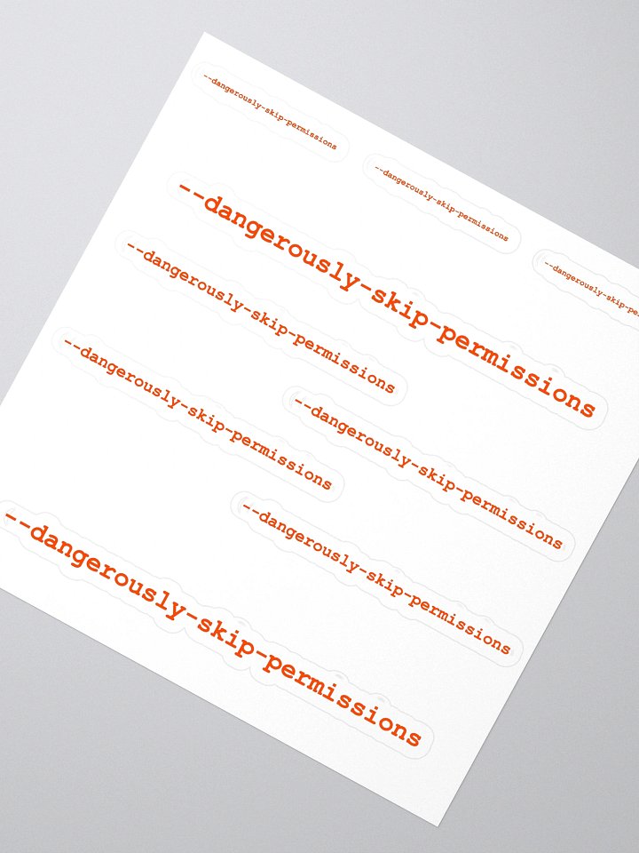 --dangerously-skip-permissions laptop stickers product image (2)