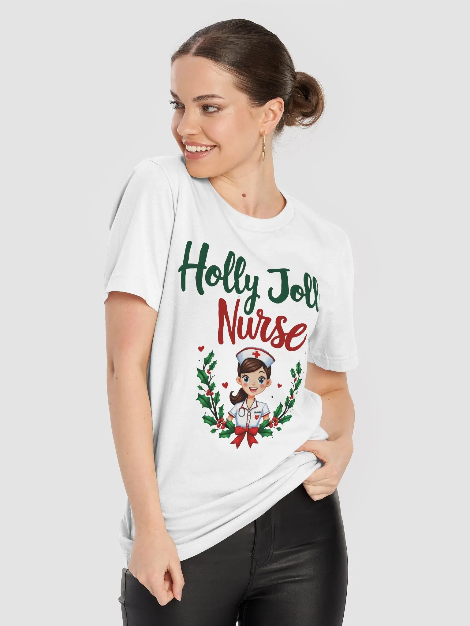 Holly Jolly Nurse Festive T-Shirt product image (84)