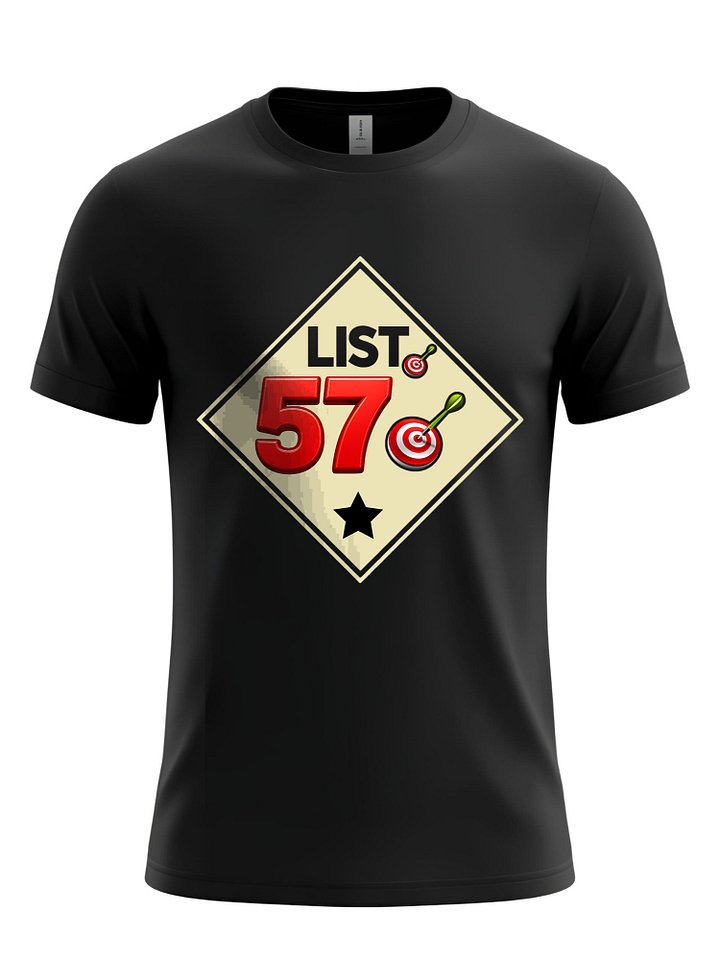 List 57 T Shirt Diamond Badge Target Design Retro Sports Graphic Printed Tee Unisex Casual Athletic Number Shirt Streetwear Black Top product image (1)