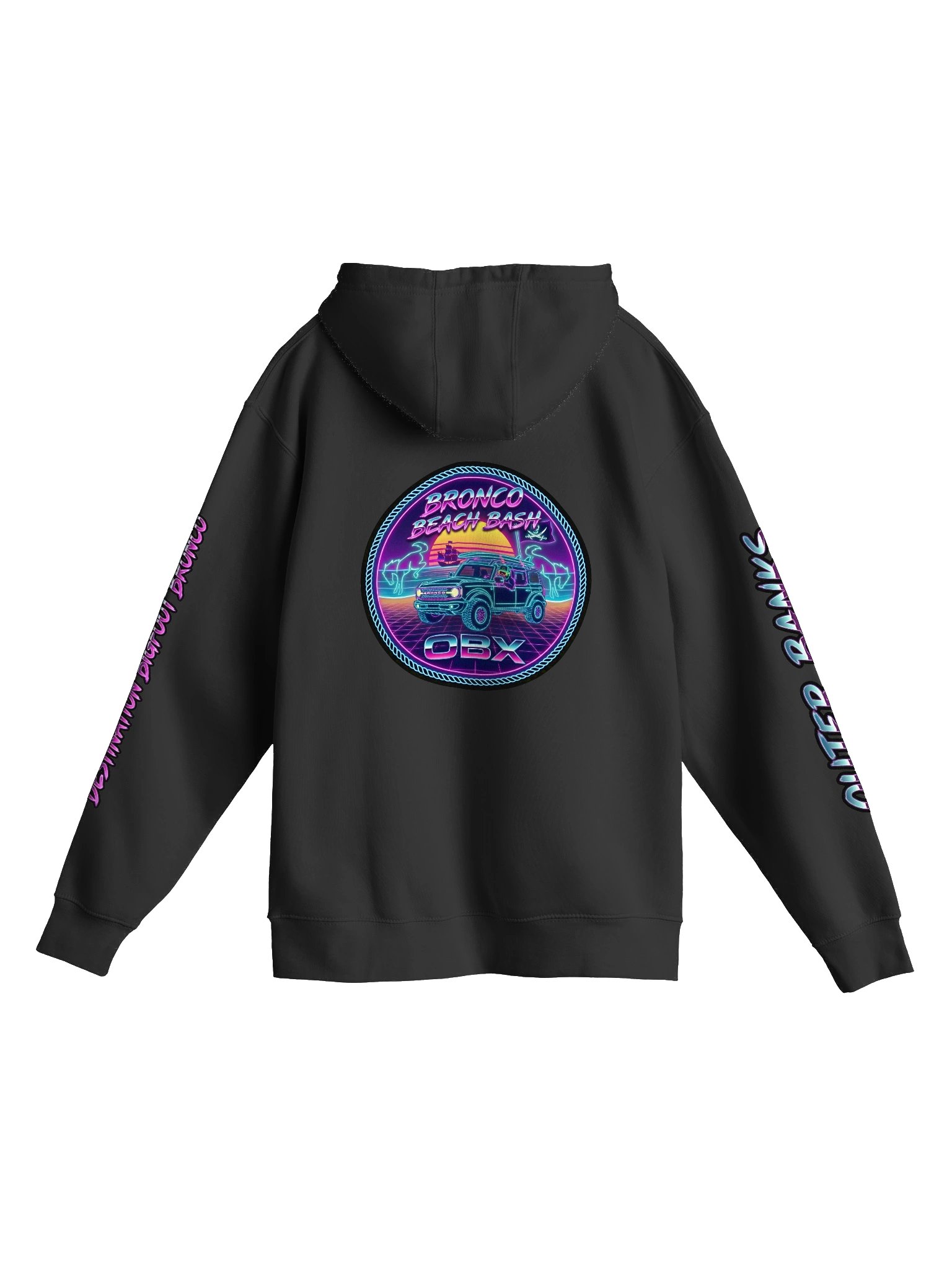 2026 Bronco Beach Bash OBX / Destination Bigfoot Bronco Collab Rearview Hoodie (Multiple Colors Available) product image (4)