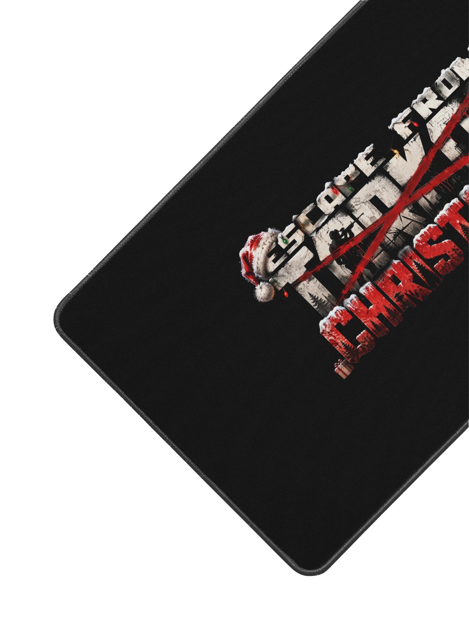 Escape from Christmas 12” x 22” desk mat. product image (3)