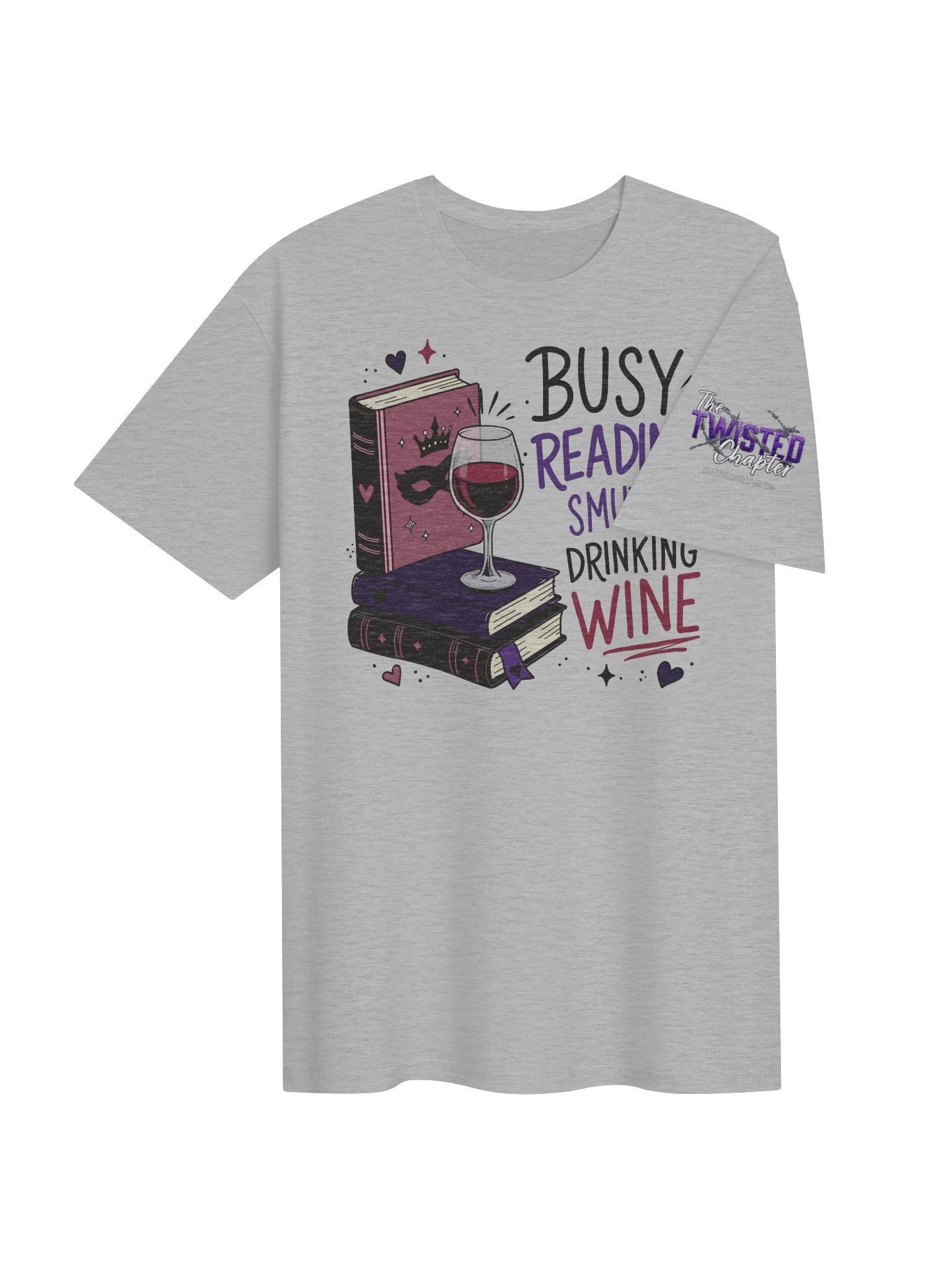Busy Reading Smut & Drinking Wine (Unisex Soft Tee) product image (4)