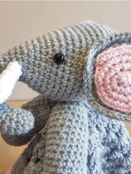 Crochet Elephant Lovey Pattern, Waffle or Granny Stitch PDF Pattern - Crafting Happiness product image (5)