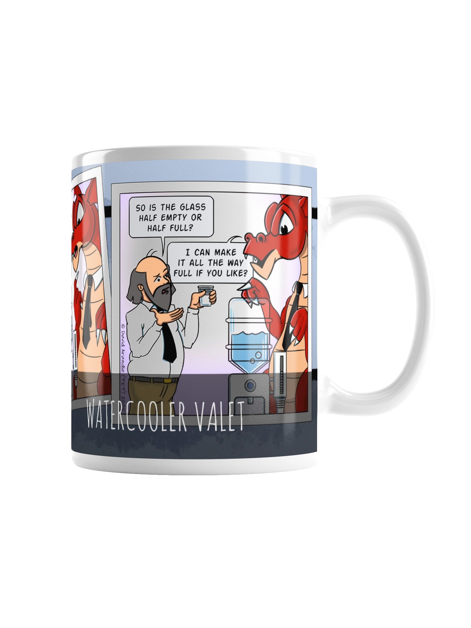 Resident Dragon Comic Watercooler Valet Three-Panel Mug product image (3)