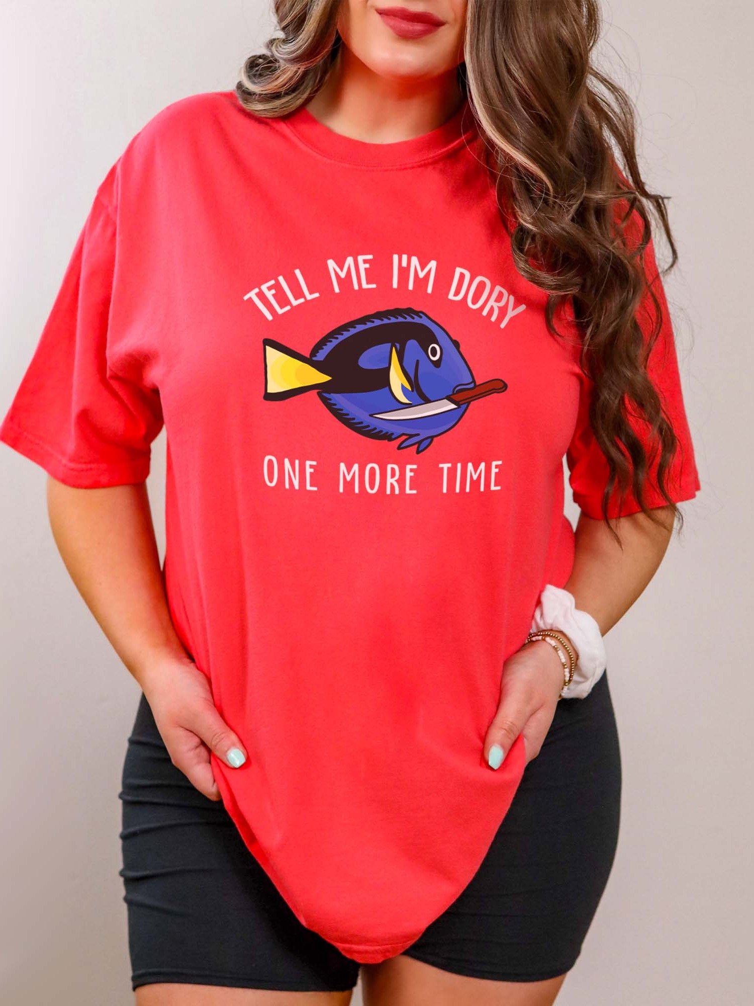 Tell Me I'm Dory One More Time Angry Blue Tang T-Shirt for Reef Aquarium Lovers product image (2)