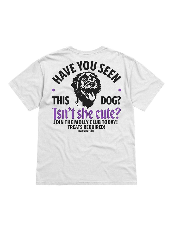 HAVE YOU SEEN THIS DOG? - T-SHIRT (WHITE & PURPLE) product image (2)