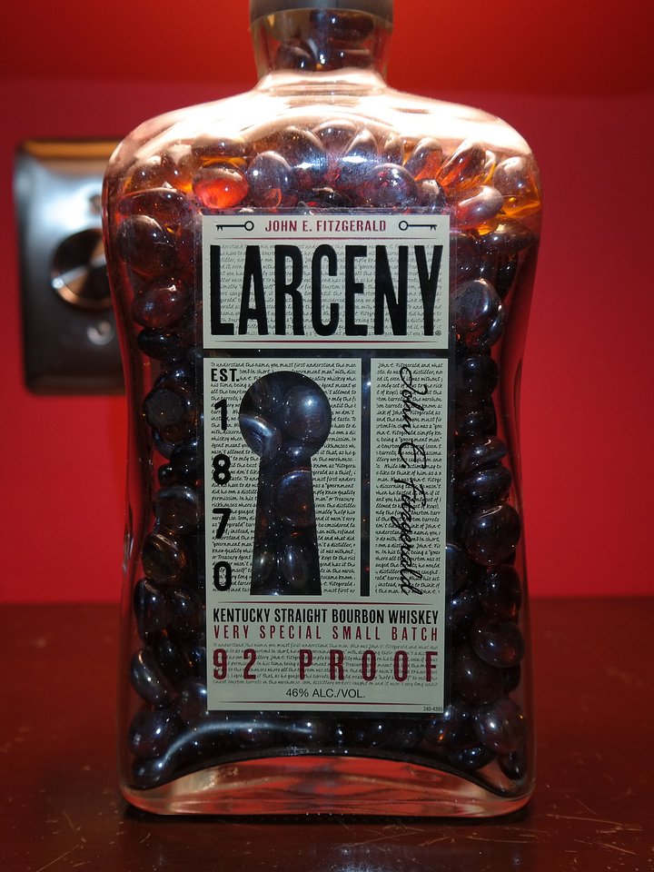 Larceny Whiskey Upcycled Bottle Lamp product image (2)