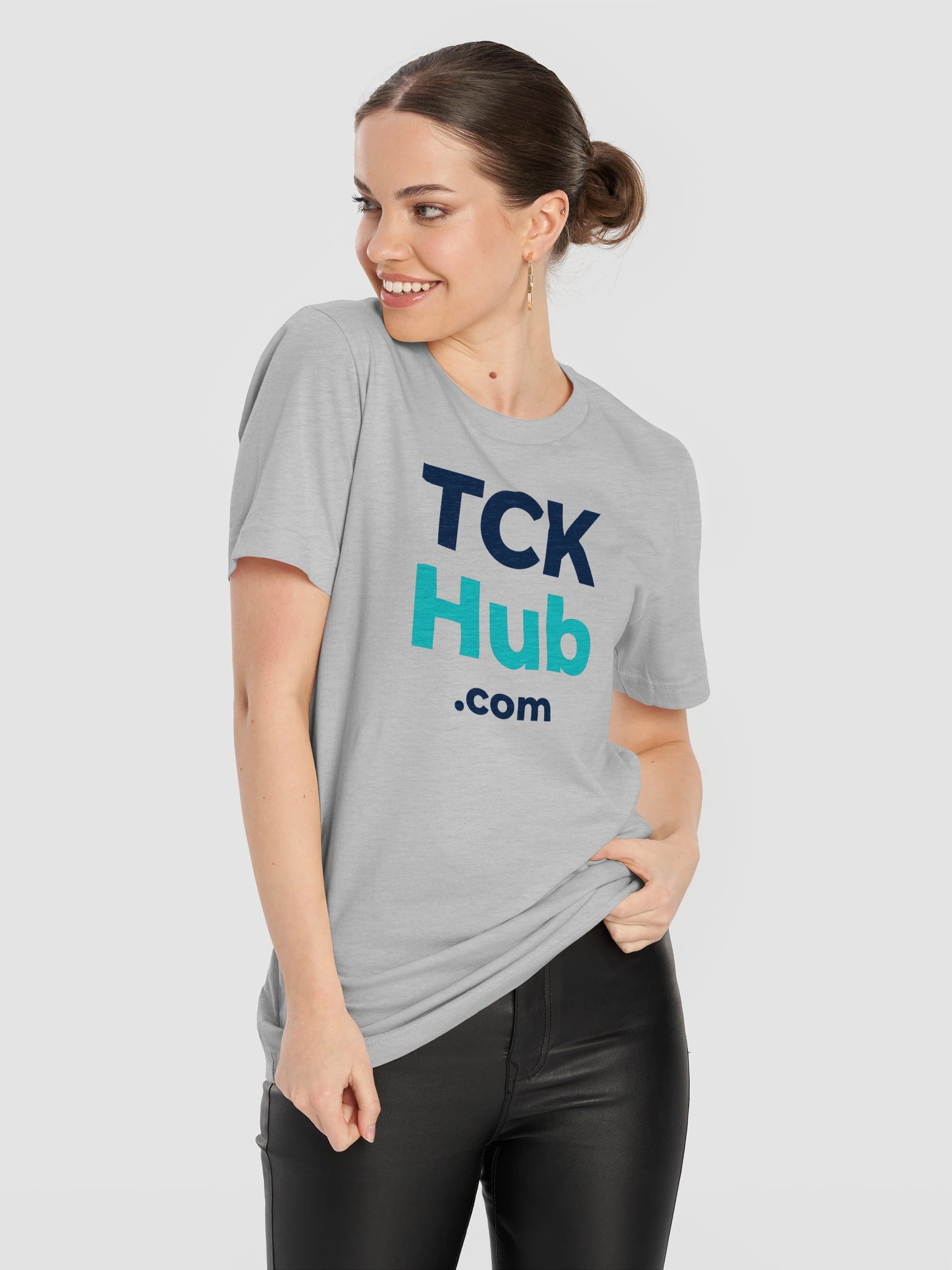 TCK Hub Stacked Logo Tee, Center Chest (Navy Print) product image (32)