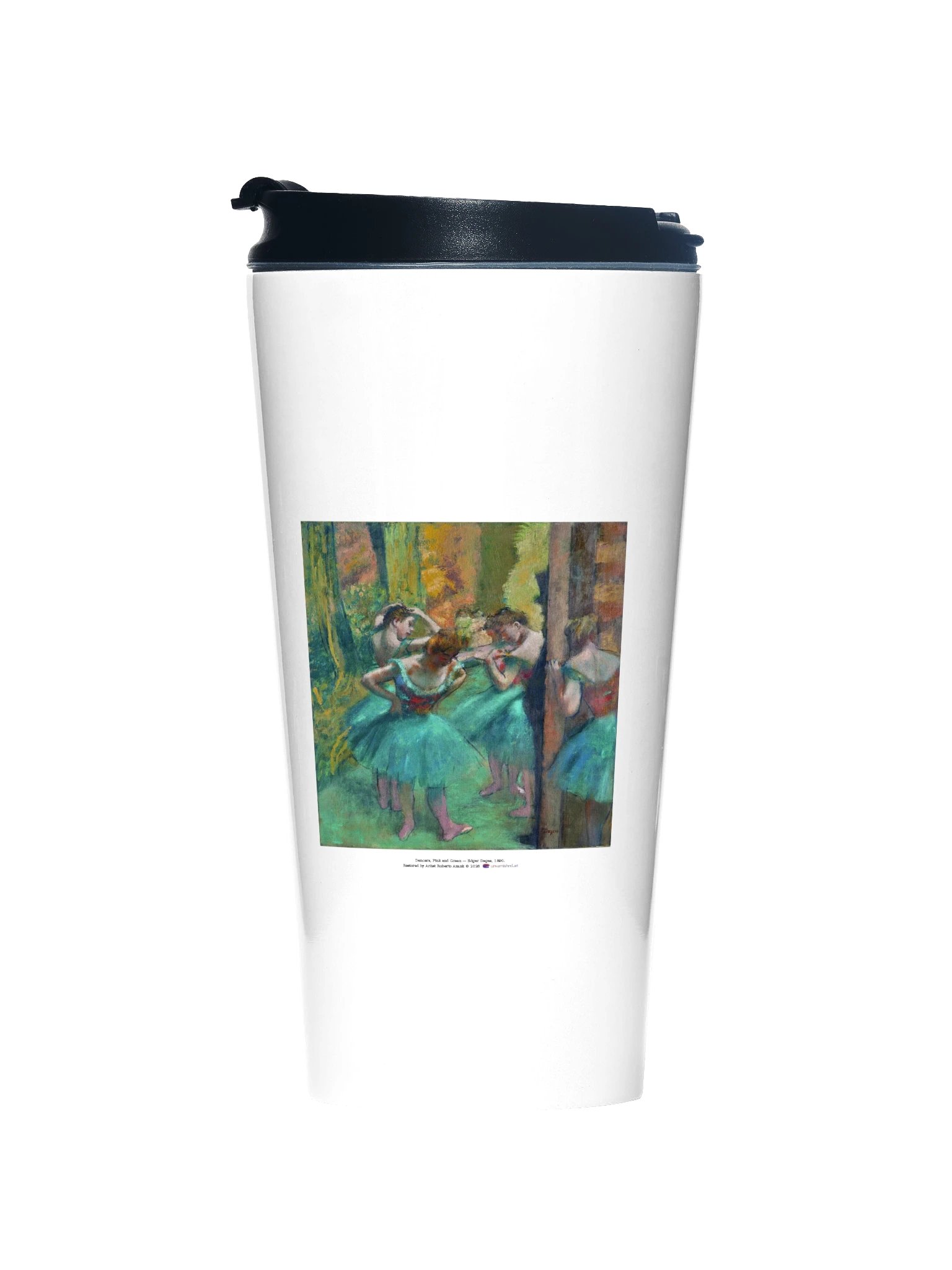 Dancers, Pink and Green — Travel Mug product image (1)