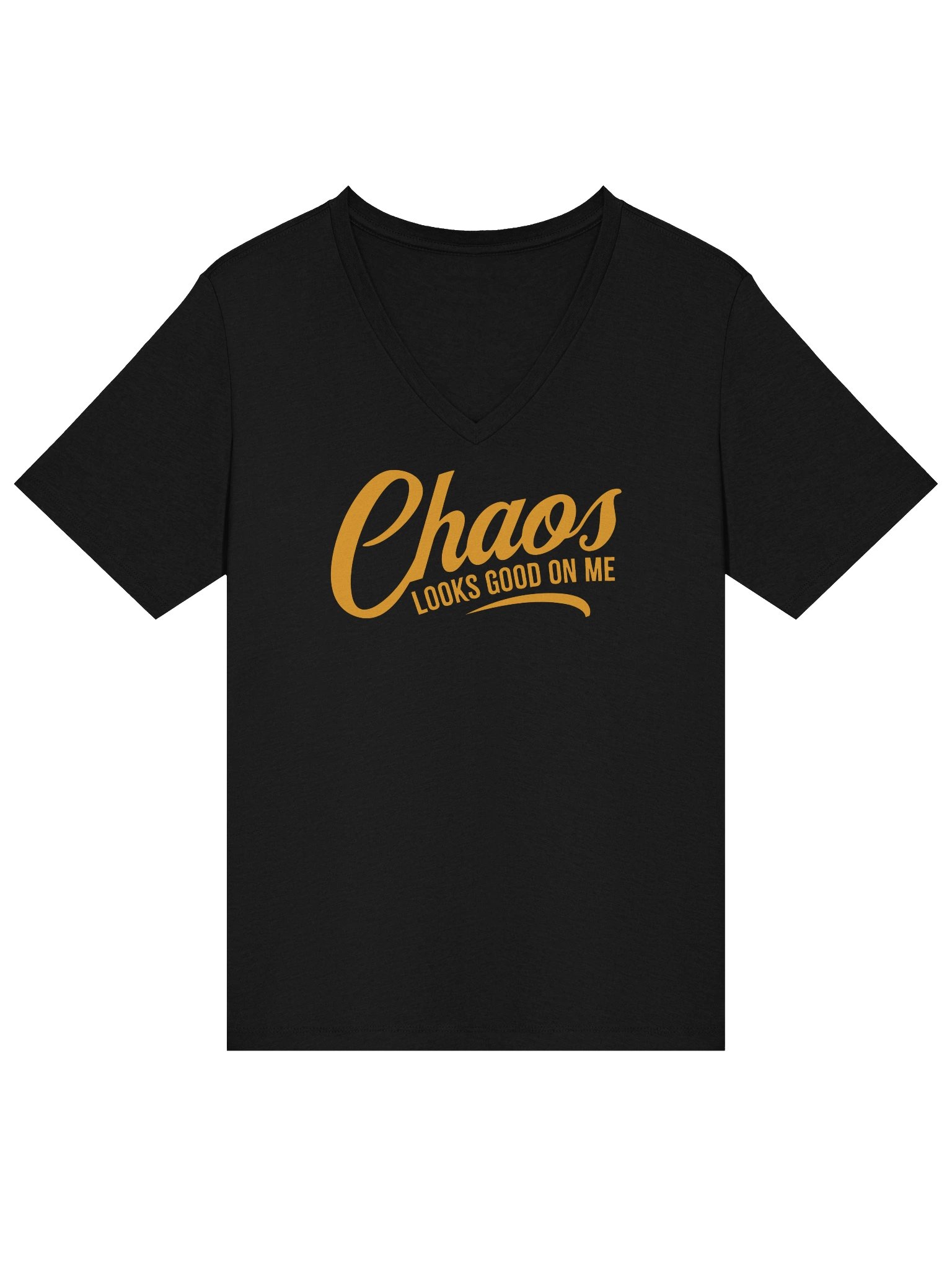 Chaos Looks Good On Me V-Neck T-shirt product image (1)