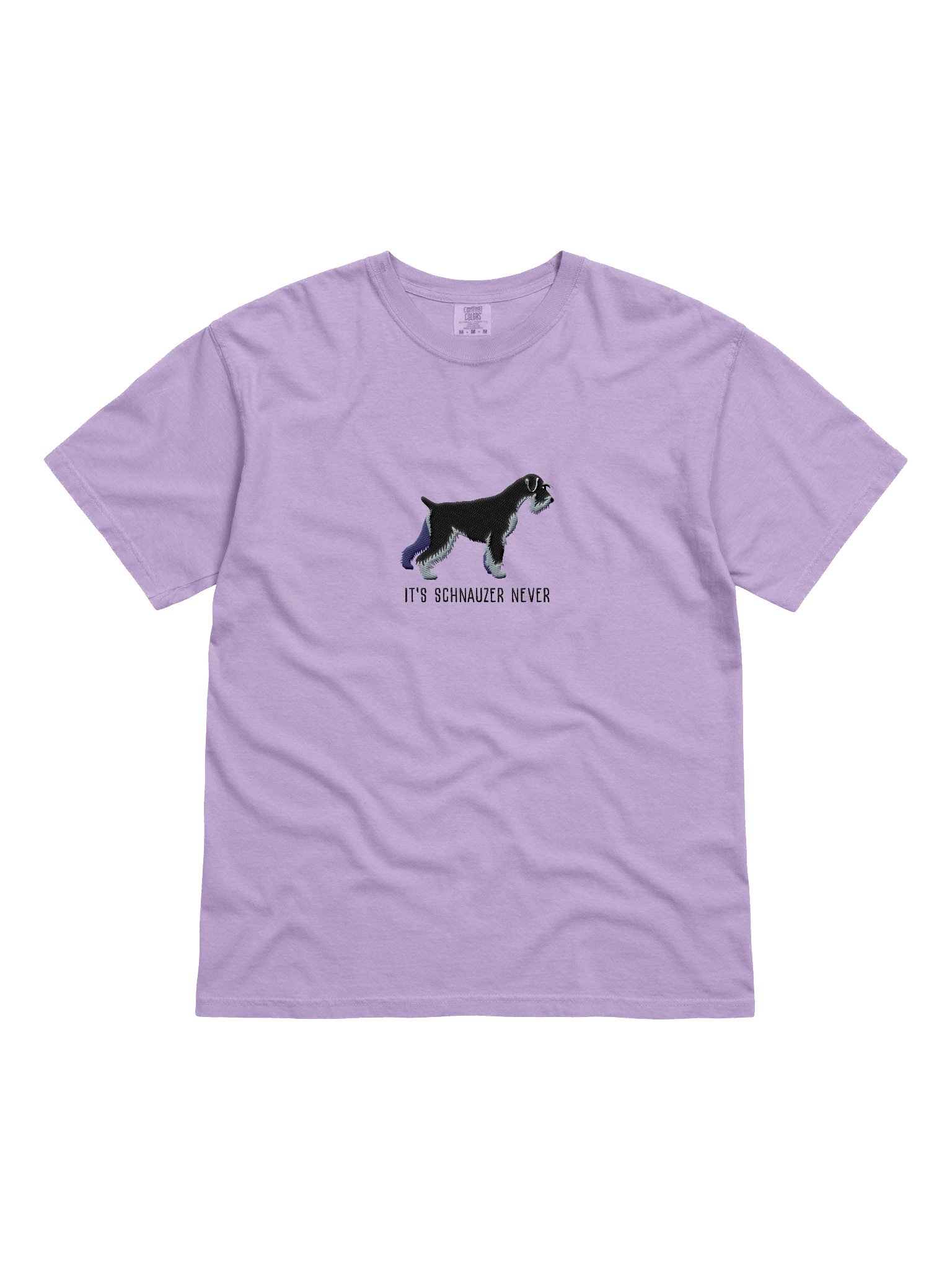 It's Schnauzer Never T-Shirt(Embroidered) of a Standard Schnauzer(Black & Silver) product image (4)
