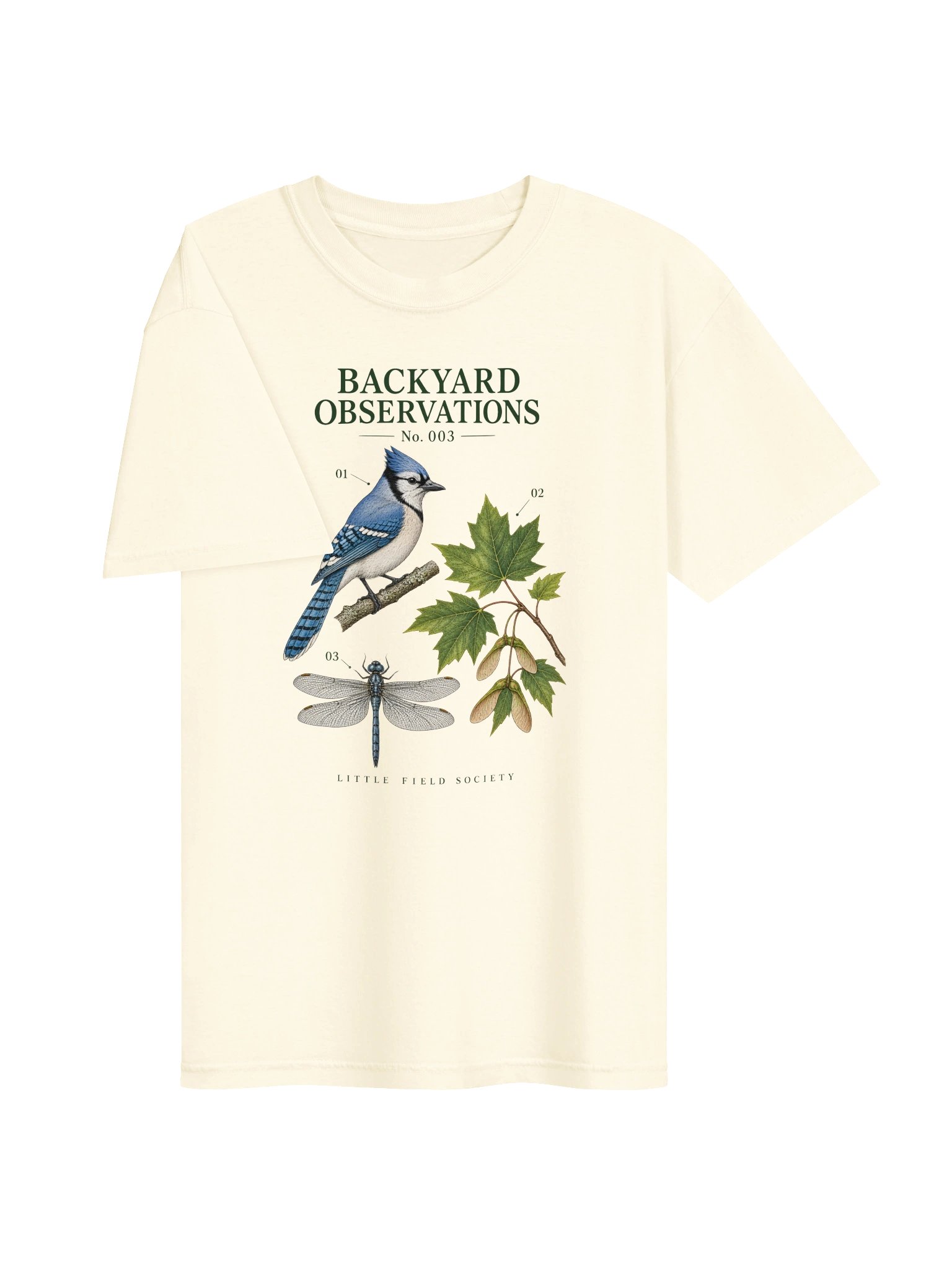 Backyard Observations No. 003 — Blue Jay & Maple T-Shirt product image (4)