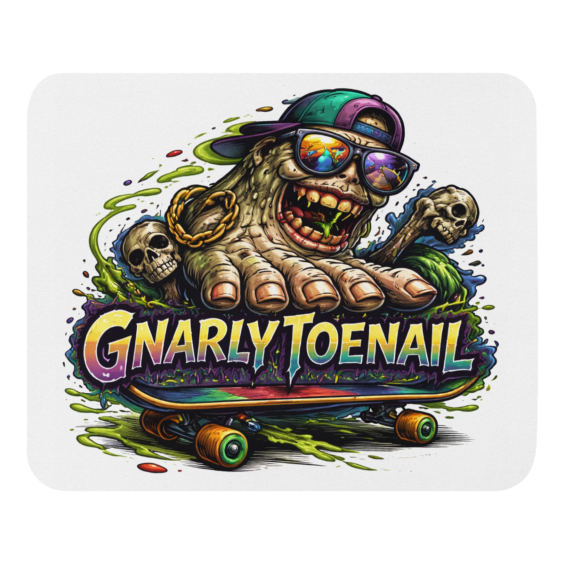 Gnarly Toenail Skateboard Mouse Pad product image (1)