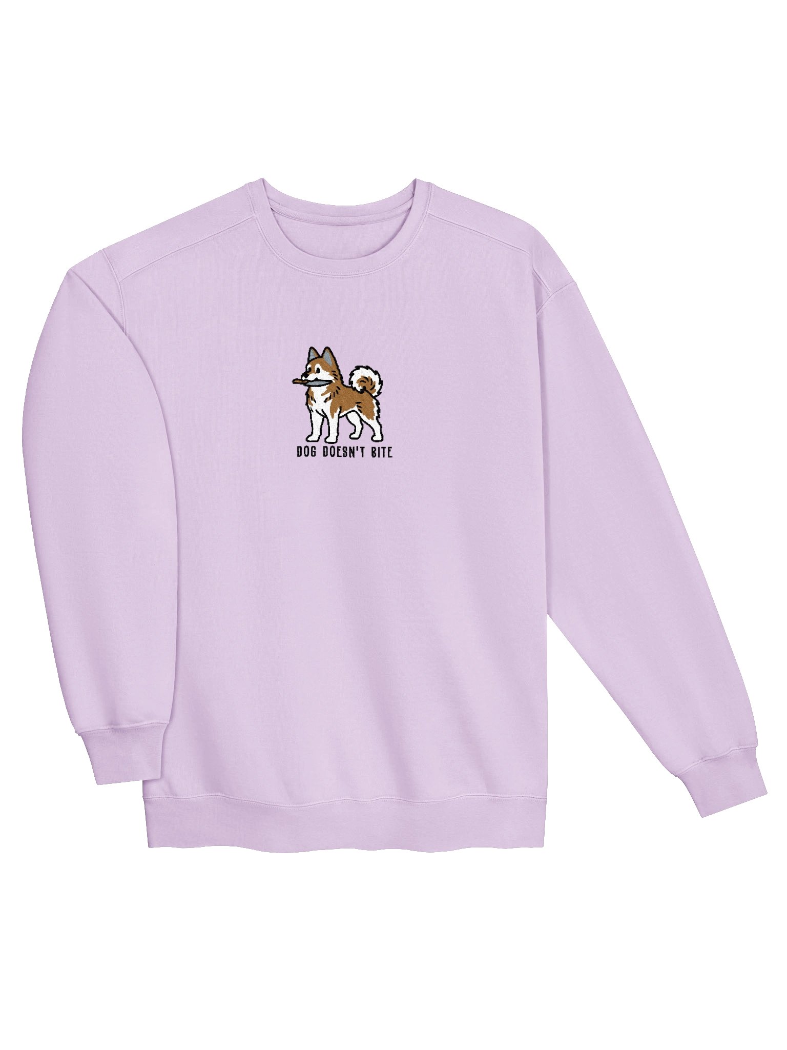 Dog Doesn't Bite Funny Chibi-Style Embroidered Premium Sweatshirt for Siberian Husky(Tan & White) Owners product image (35)