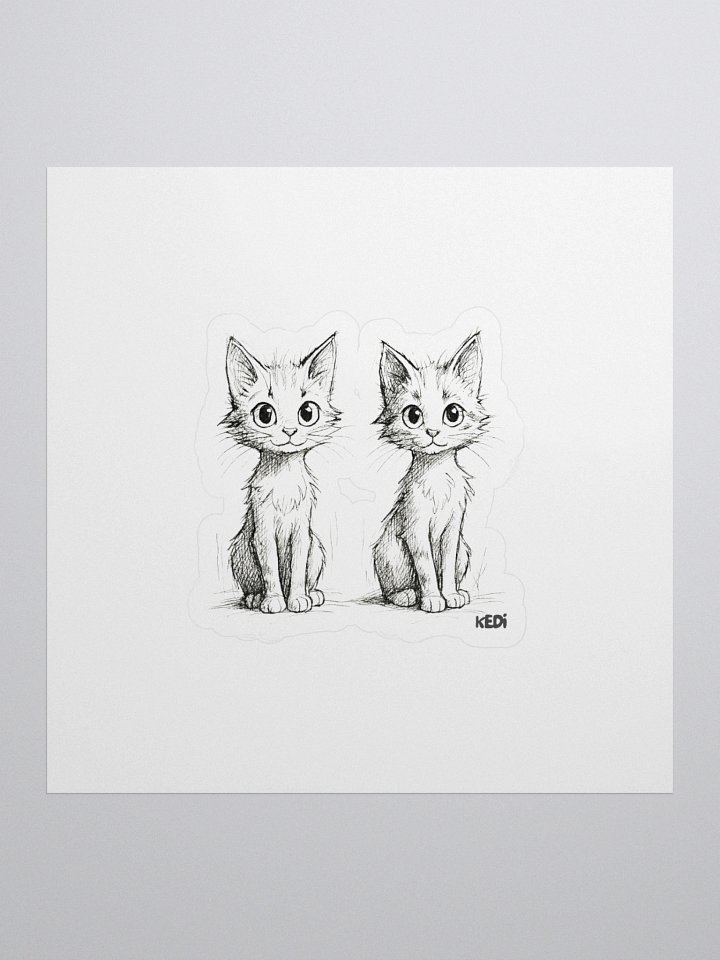 Whimsical Cat Duo Sticker Set product image (1)