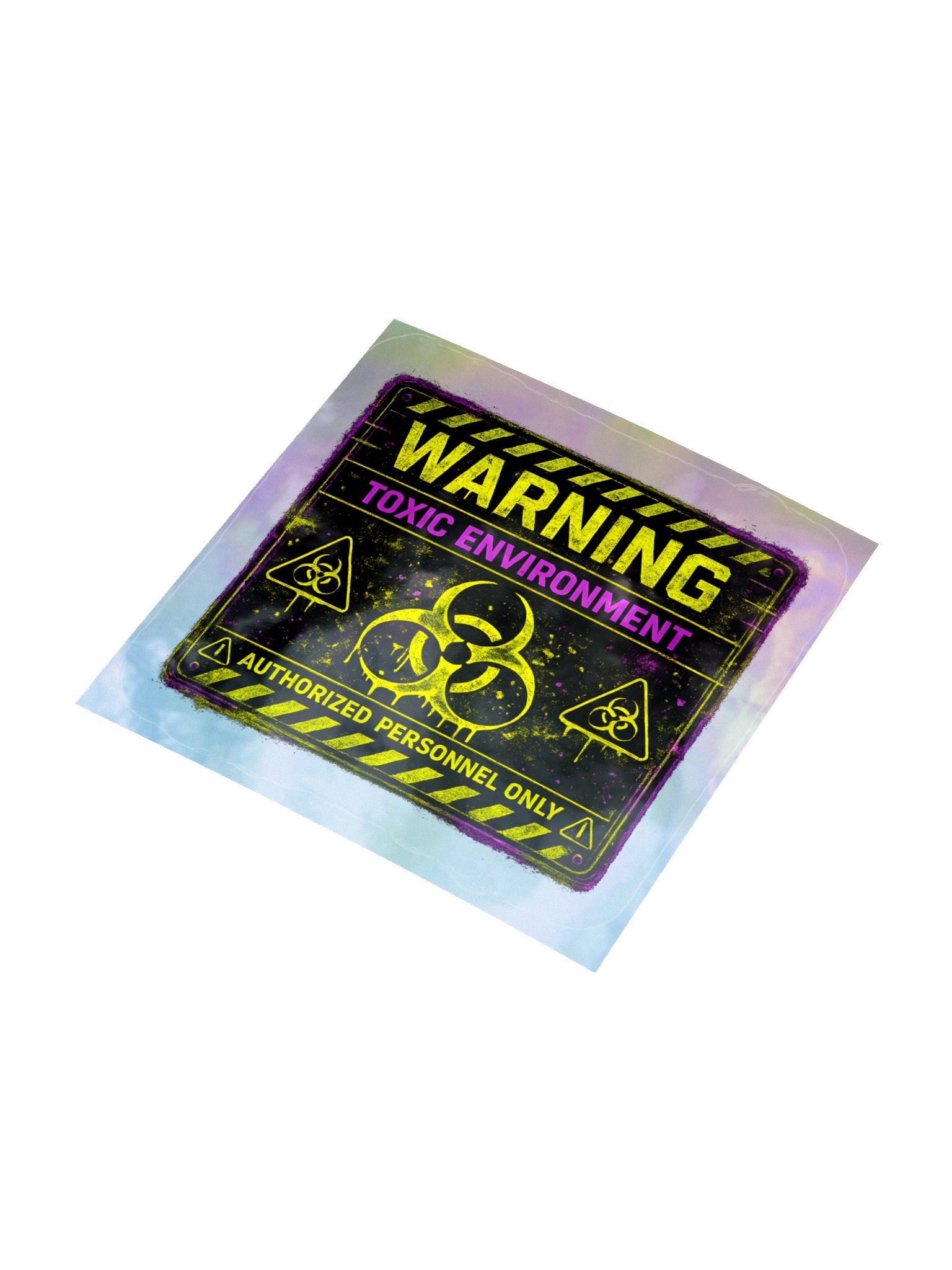 Toxic Warning — Neon Biohazard Holographic Sticker Sheet product image (5)
