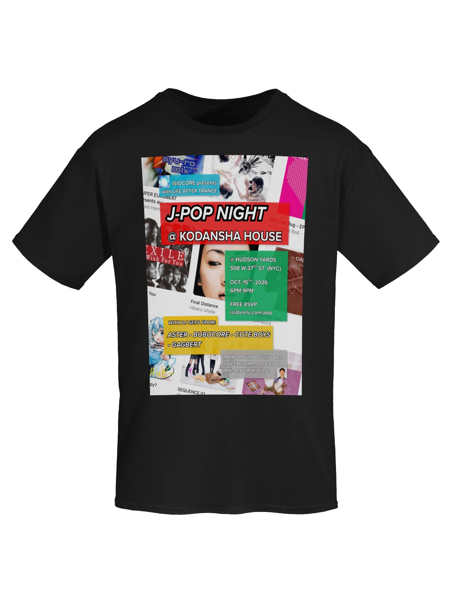 ISIDCORE: J-POP NIGHT @ KODANSHA HOUSE T-Shirt [Black] product image (5)