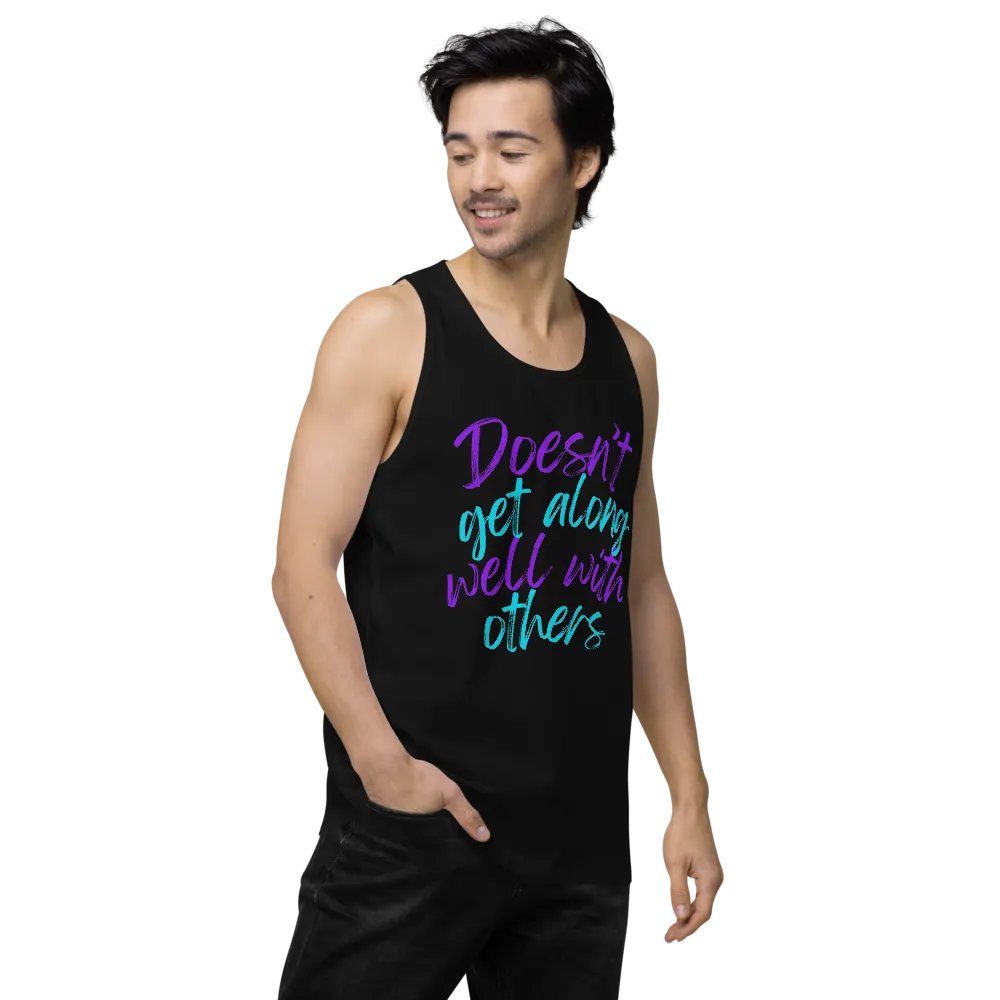 Cinnaschick Doesn't Get Along Men's Tank product image (27)