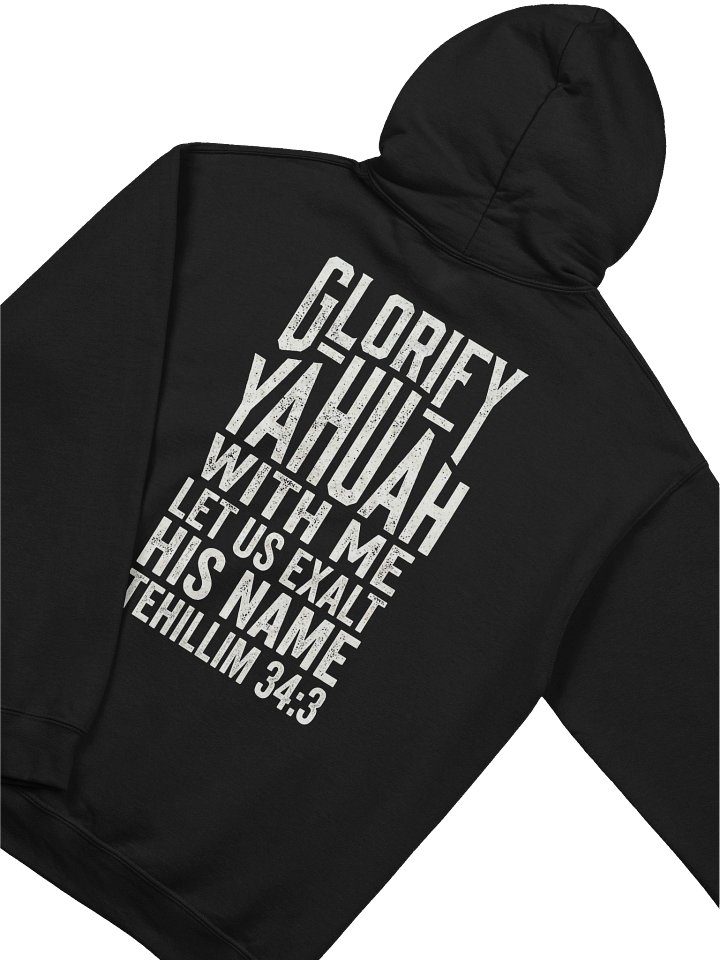 Glorify YAHUAH With Me Vintage Hoodie | Tehillim 34:3 Scripture Apparel product image (2)