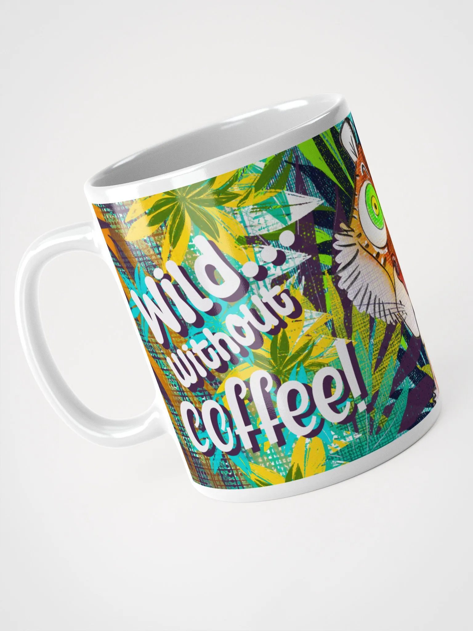 Wild Without Coffee Tiger Mug, 11 oz product image (3)