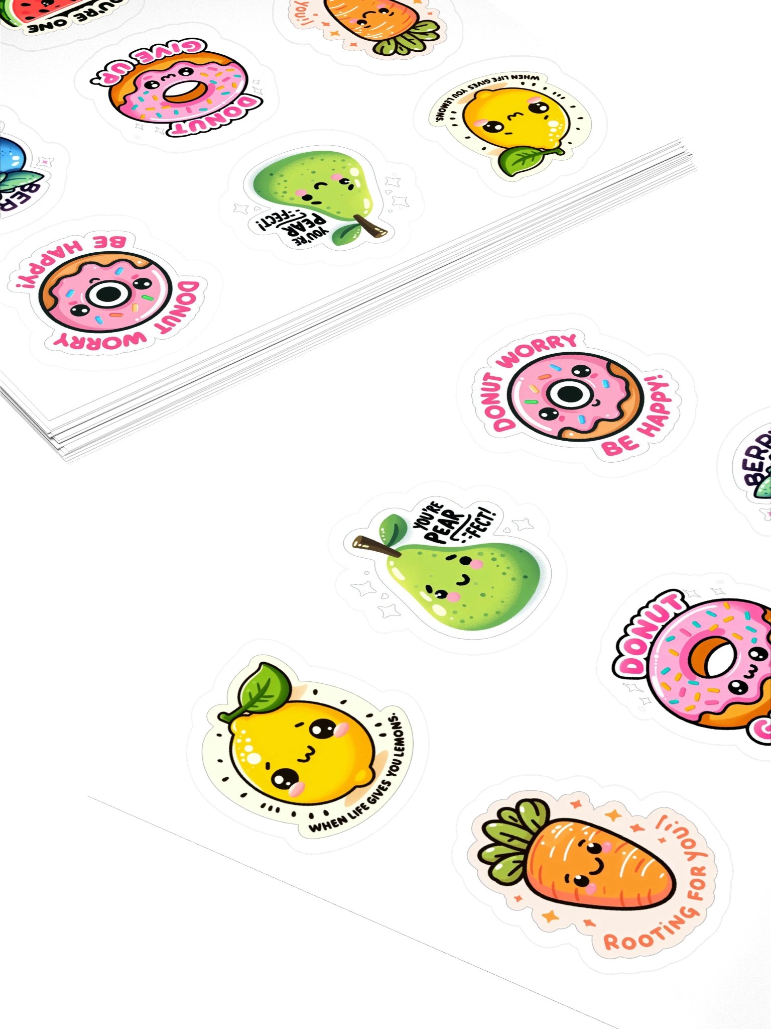Punny Positivity Kiss Cut Sticker Set product image (4)