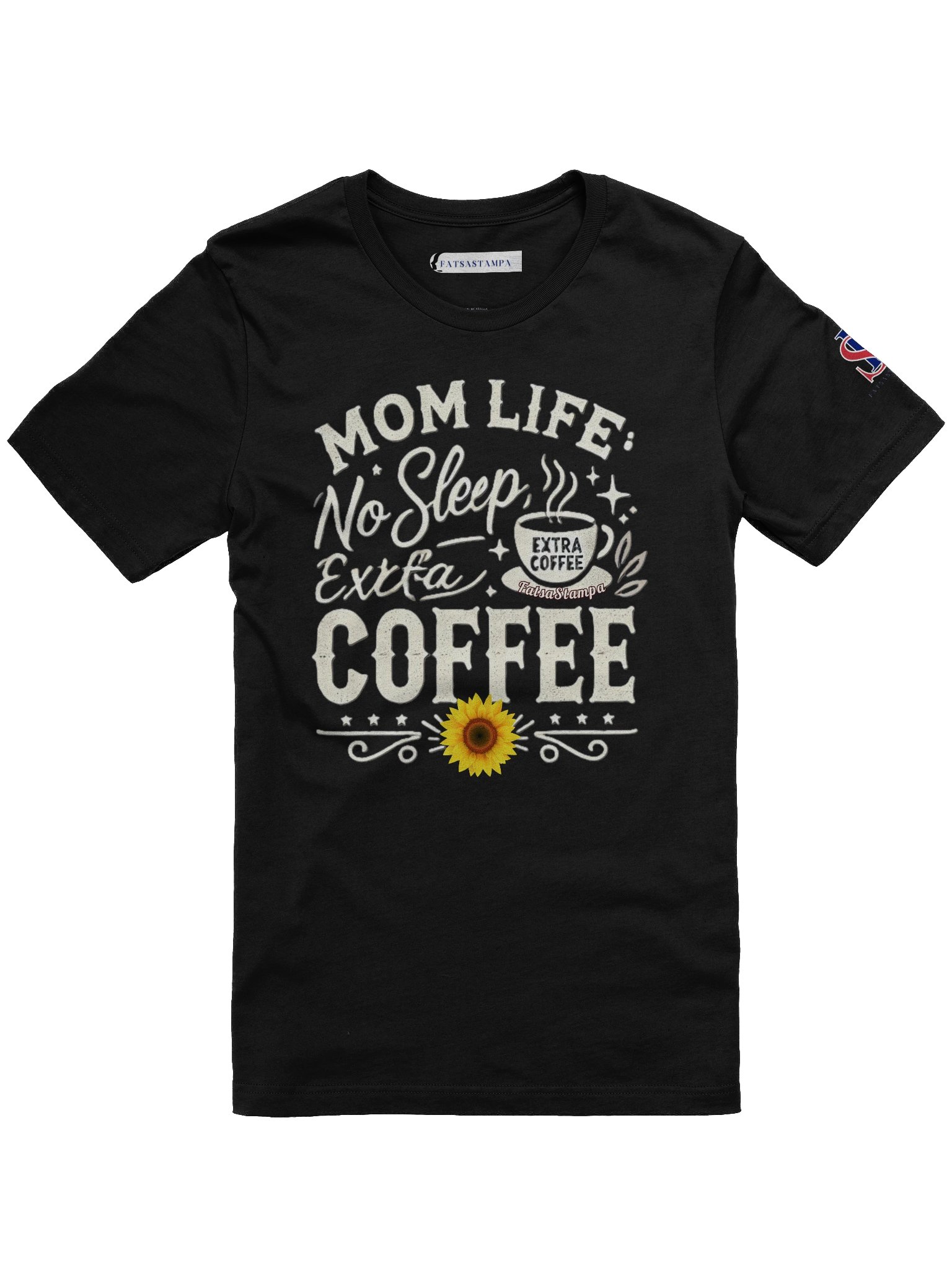 Funny Relatable Mom Shirt- MOM LIFE Tee – No Sleep, Extra Coffee product image (7)