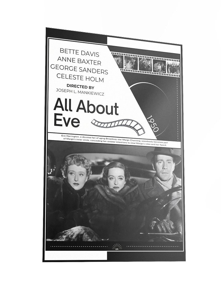 All About Eve with Bette Davis 1950 | Movie Poster | 12x18 Wall Art product image (2)