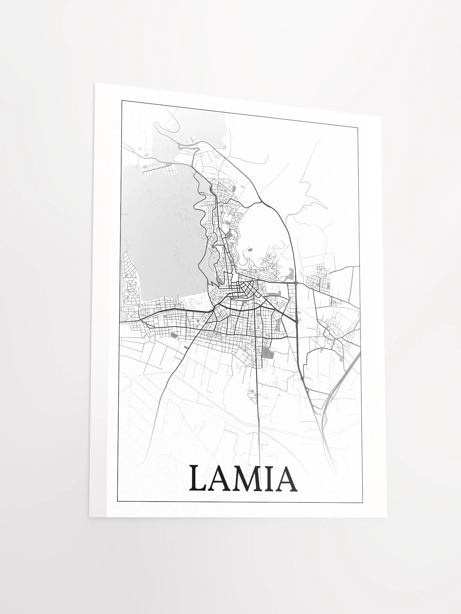 Lamia, Greece, city map print product image (12)