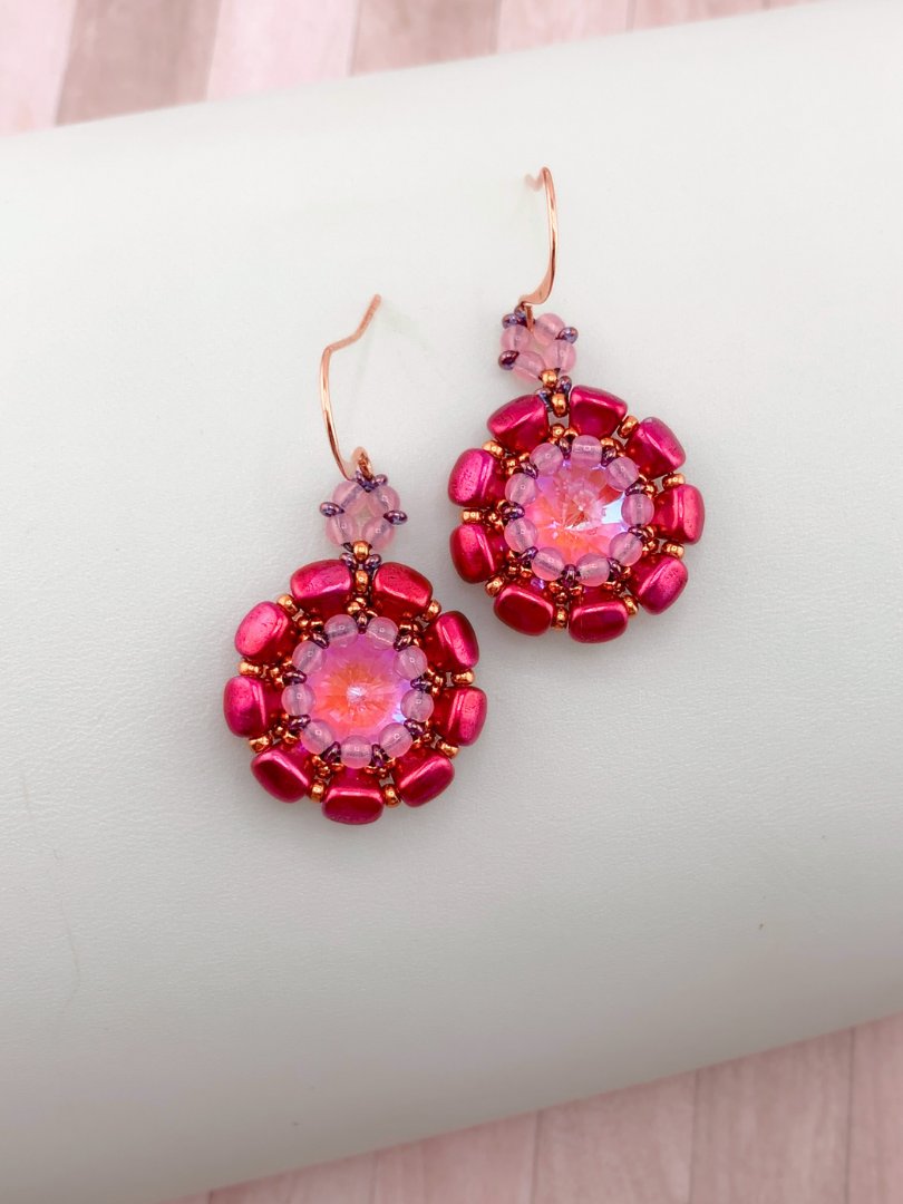Beading Pattern - Nib-Bit Blossom Crystal Earrings product image (5)