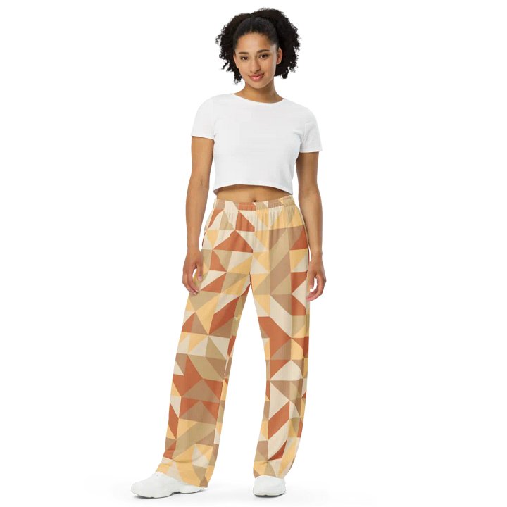 BUIII Dynamic Geometry: Warm Ember Wide-Leg Pants product image (2)