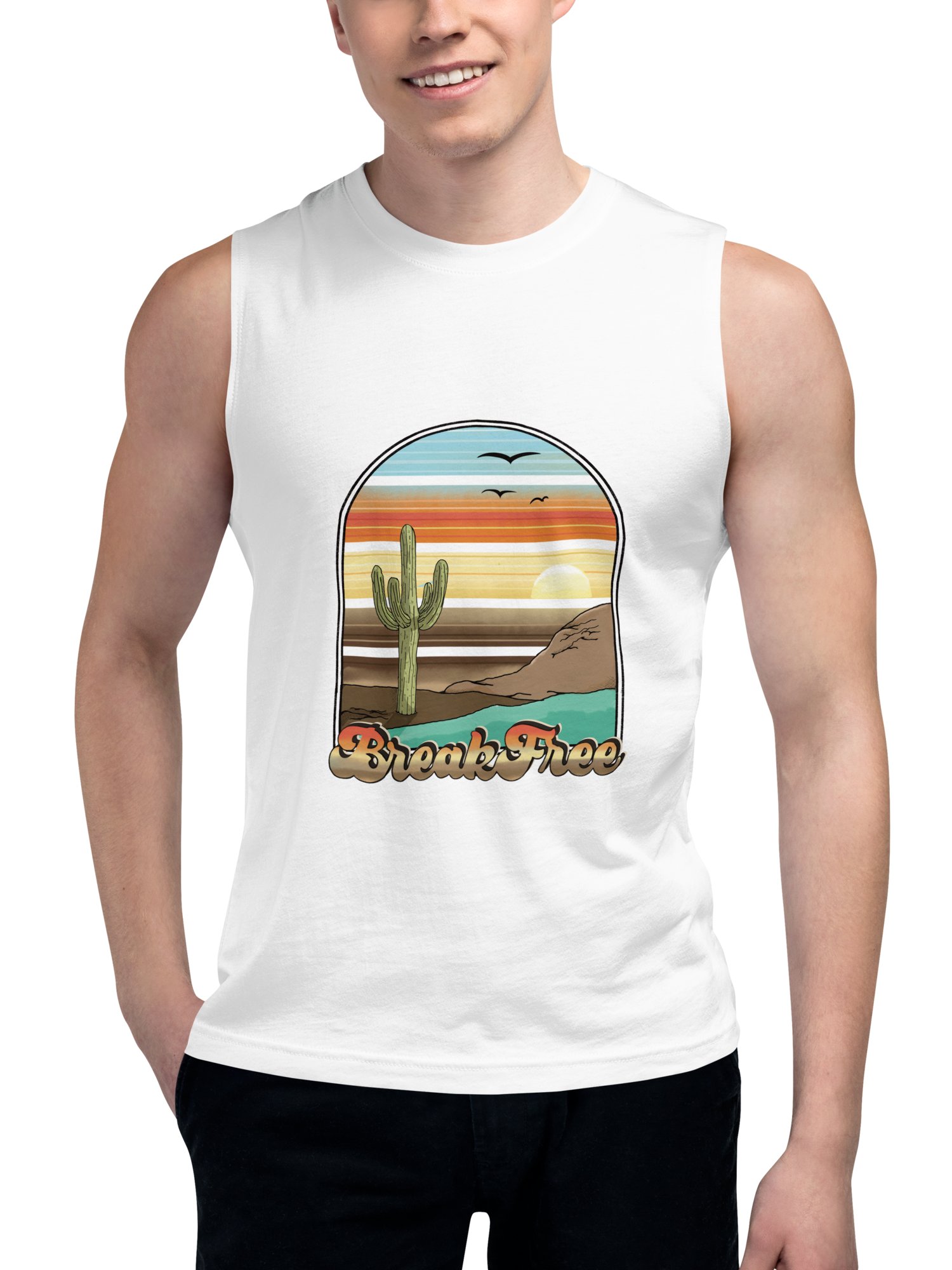 Muscle Tank Top - Break Free Cactus product image (11)