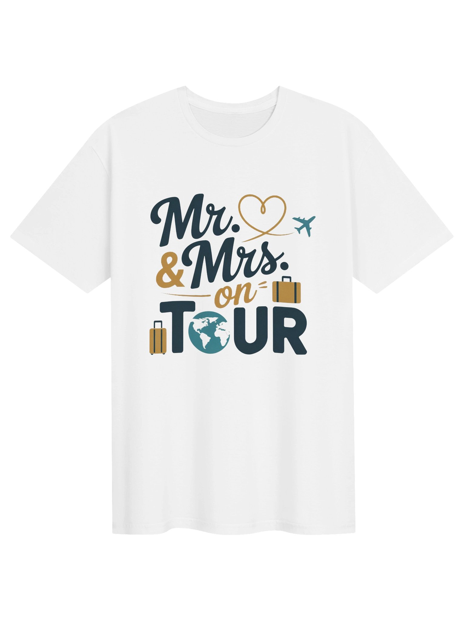 Mr. & Mrs. On Tour T-Shirt | Honeymoon Travel Tee product image (1)