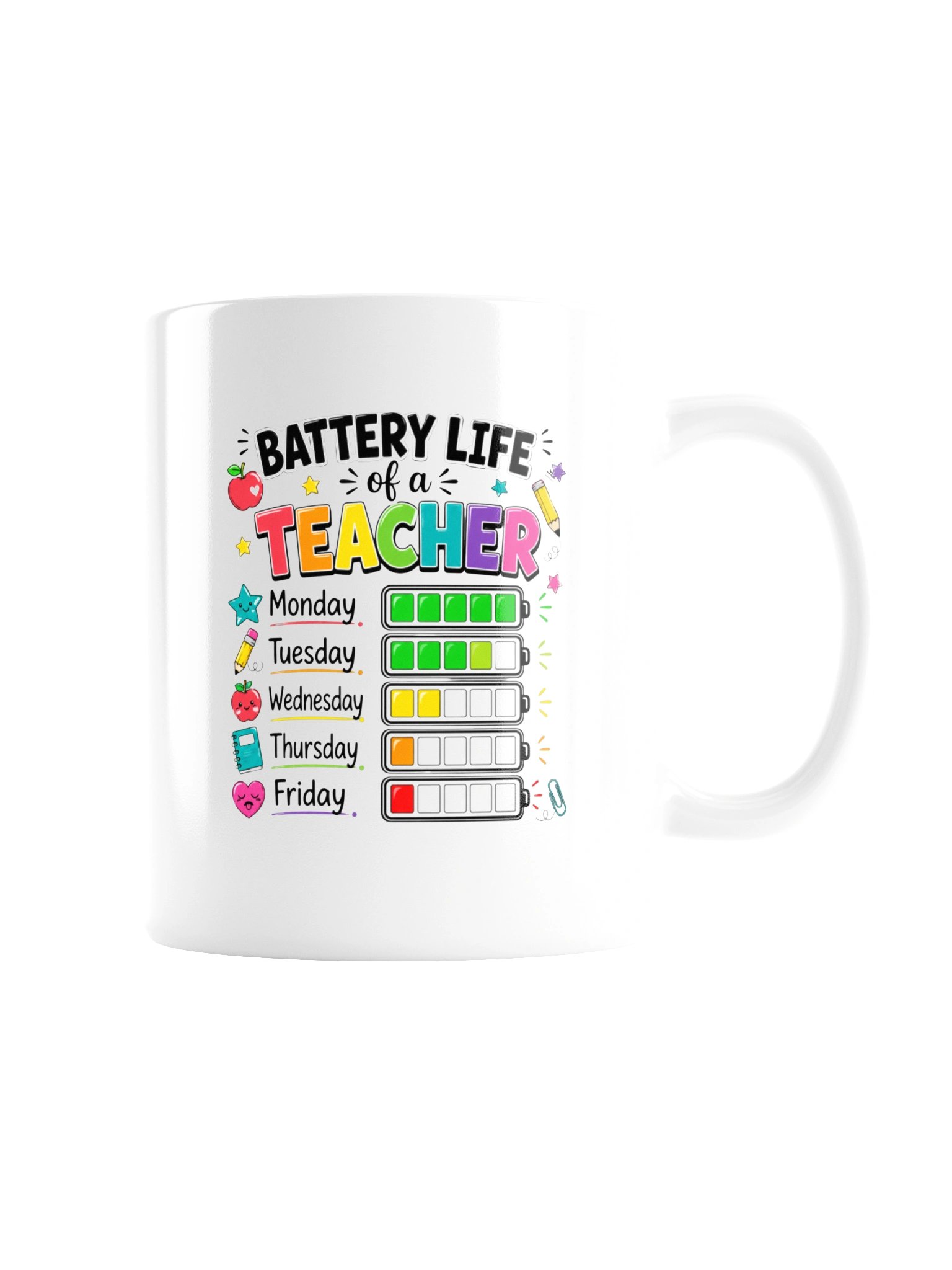 Funny Teacher Mug Battery Life Teacher product image (9)