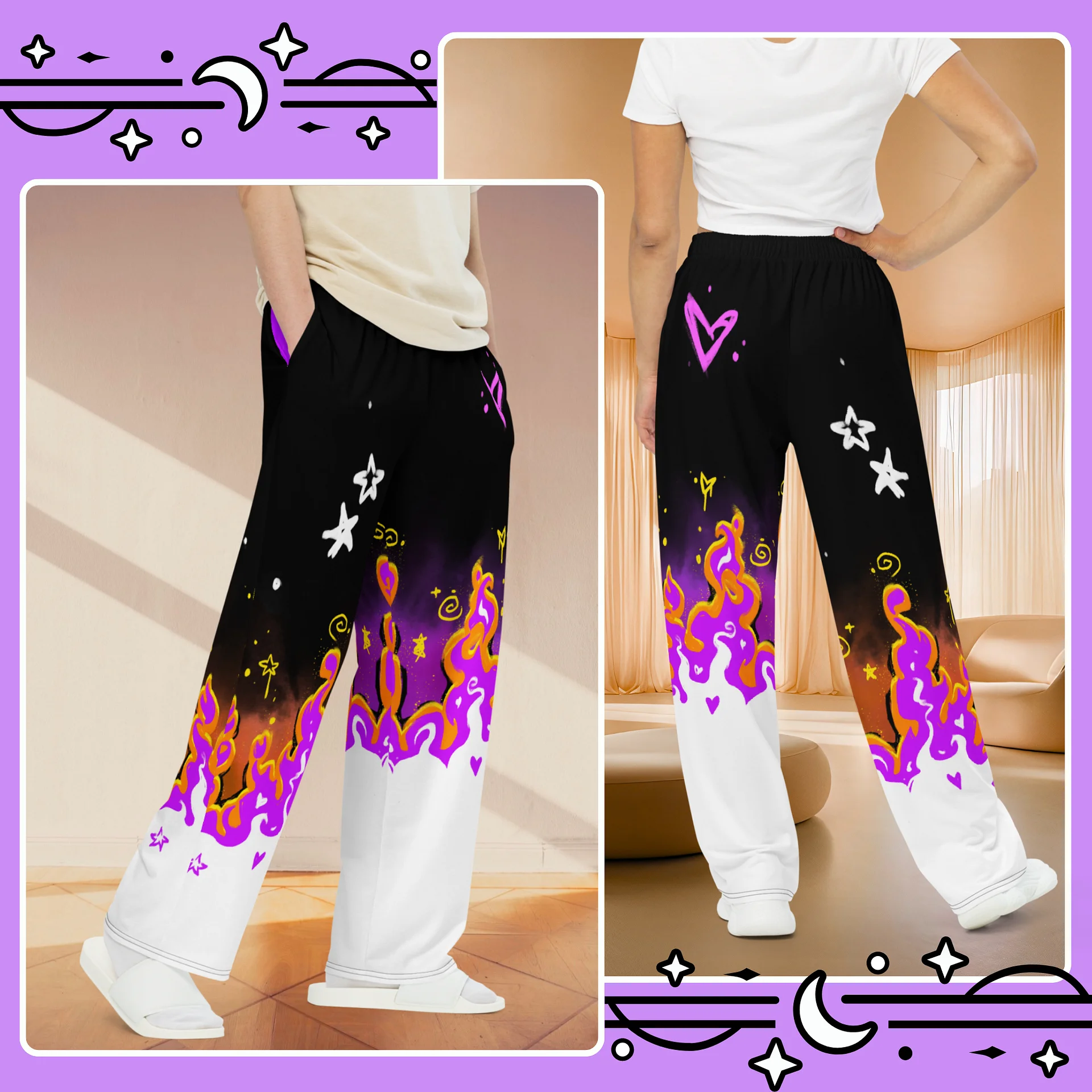 RISE Collection: Subtle Nonbinary Pride Phoenix Wide Leg Pants product image (2)