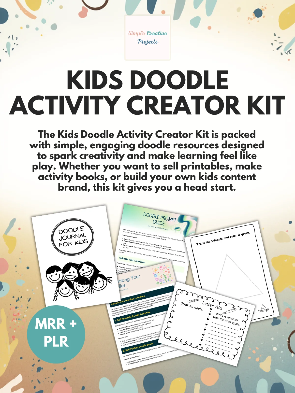 Kids Doodle Activity Creator Kit - MRR and PLR product image (1)