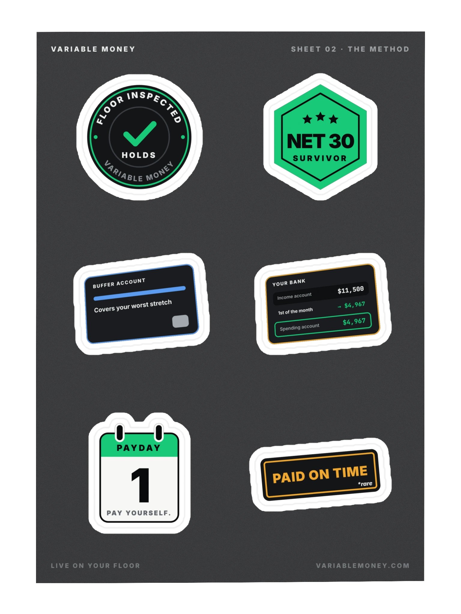 The Floor Method Sticker Sheet product image (3)