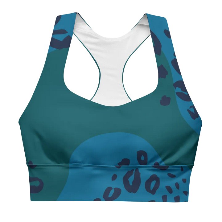Blue Splotch All-Over Sports Bra product image (1)
