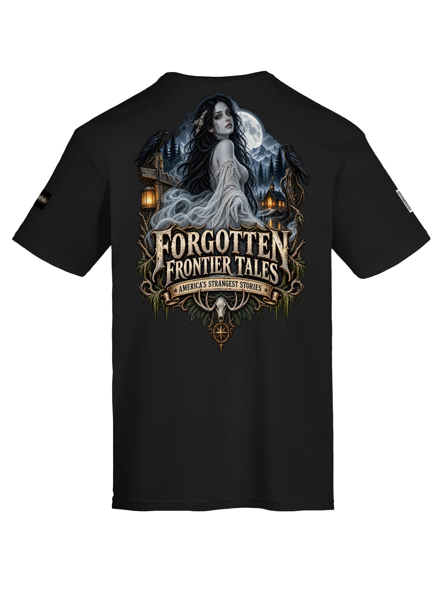 Forgotten Frontier Tales — Moonlit Apparition Haunted Tee product image (7)