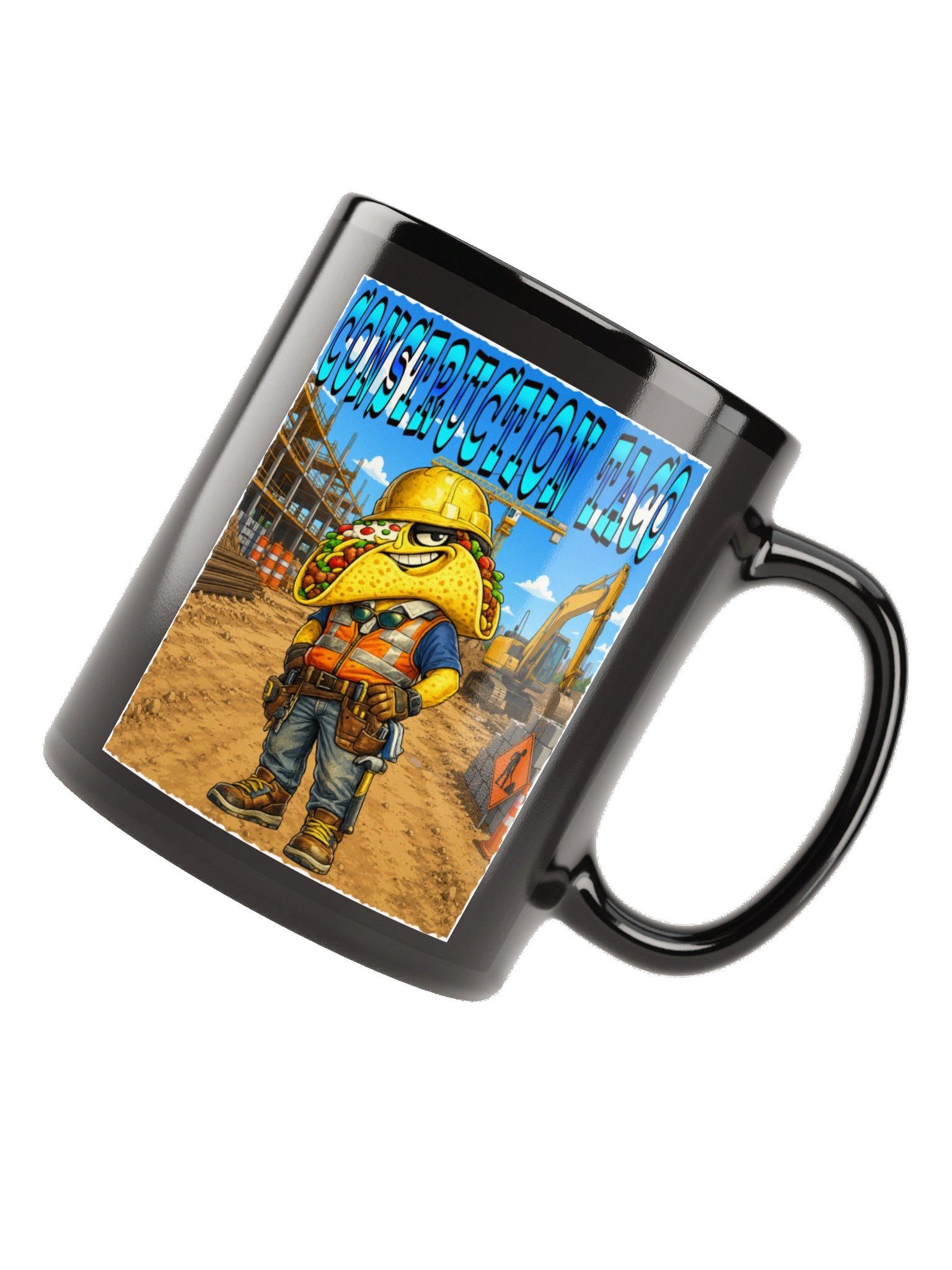 Construction Taco Black Mug - The Taco Family product image (11)