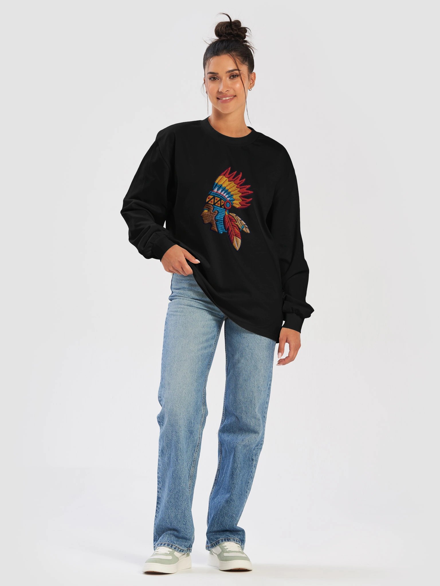 Aborigine In Lak'ech Ala K'in Crewneck Sweatshirt — Mayan Culture Ancestral Streetwear | Lawin & Drawin product image (5)