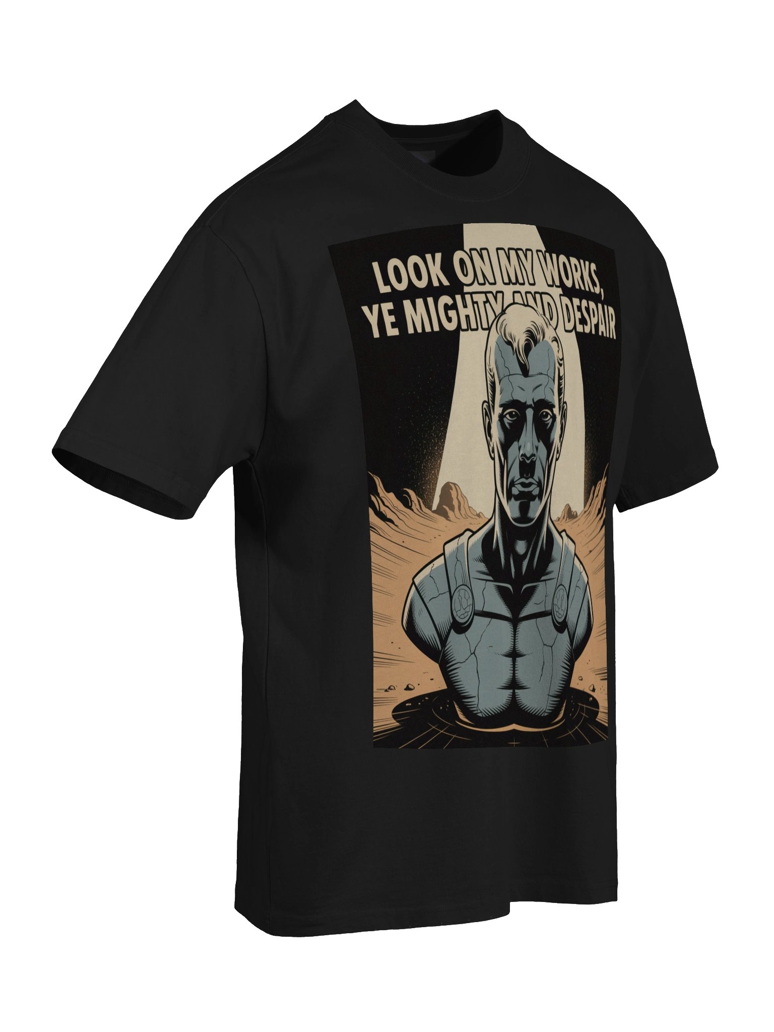 Look Upon My Works: Ozymandias Inspired Oversized Faded T-Shirt product image (8)
