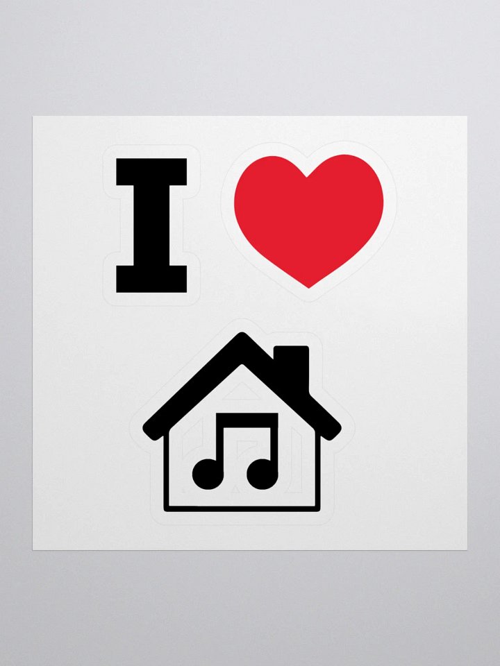 I Love House Music Vinyl Sticker Pack product image (1)