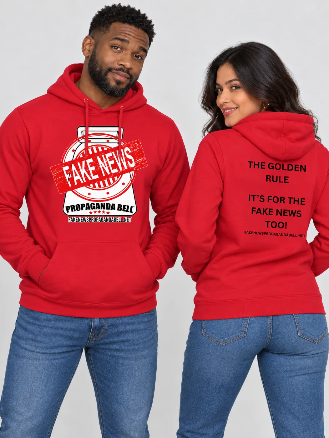 The Golden Rule It's For The Fake News Too - Unisex Heavy Blend™ Hooded Sweatshirt