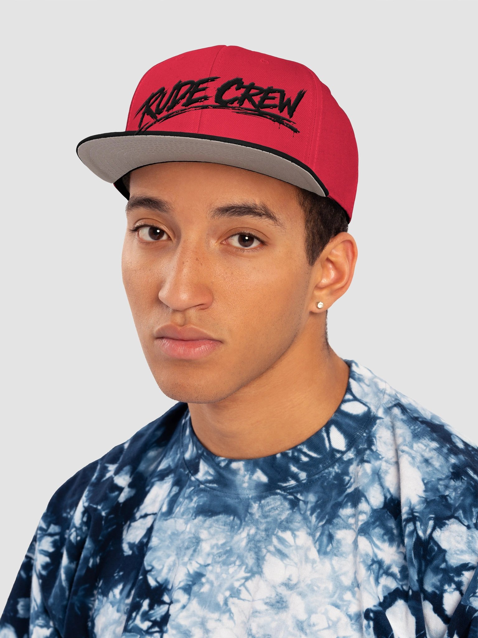 Red & Black Rude Crew Snap back product image (6)